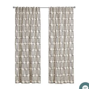 World Market Arches 100% Cotton Sleeve Top
Curtains with tie backs 2 panels EUC